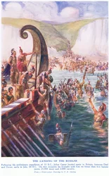 The Romans arriving in Britain